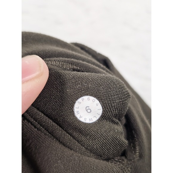 Lululemon Mesh Moto Leggings Womens Size 6 Olive Green High Rise Yoga Pants - Picture 4 of 8